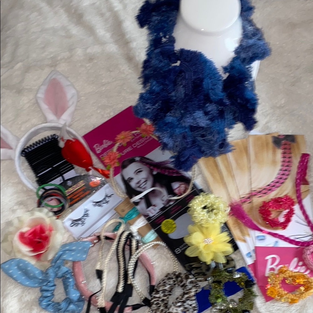 Assorted Hair Accessories and Scarves
